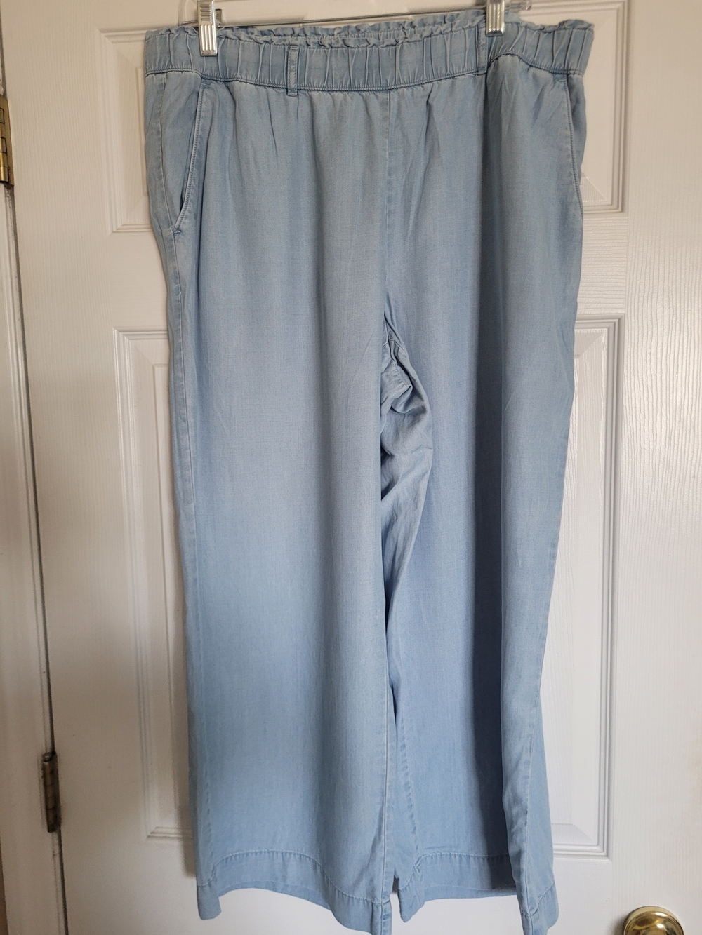 LOFT Light Blue Wide-Leg Pants